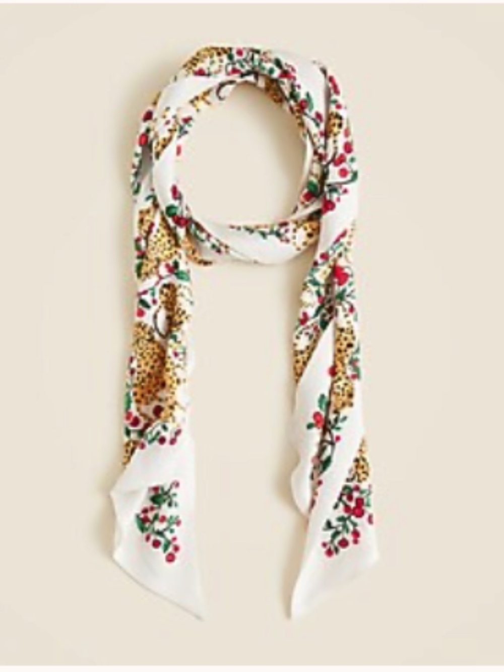 J.Crew Printed Silk Scarf